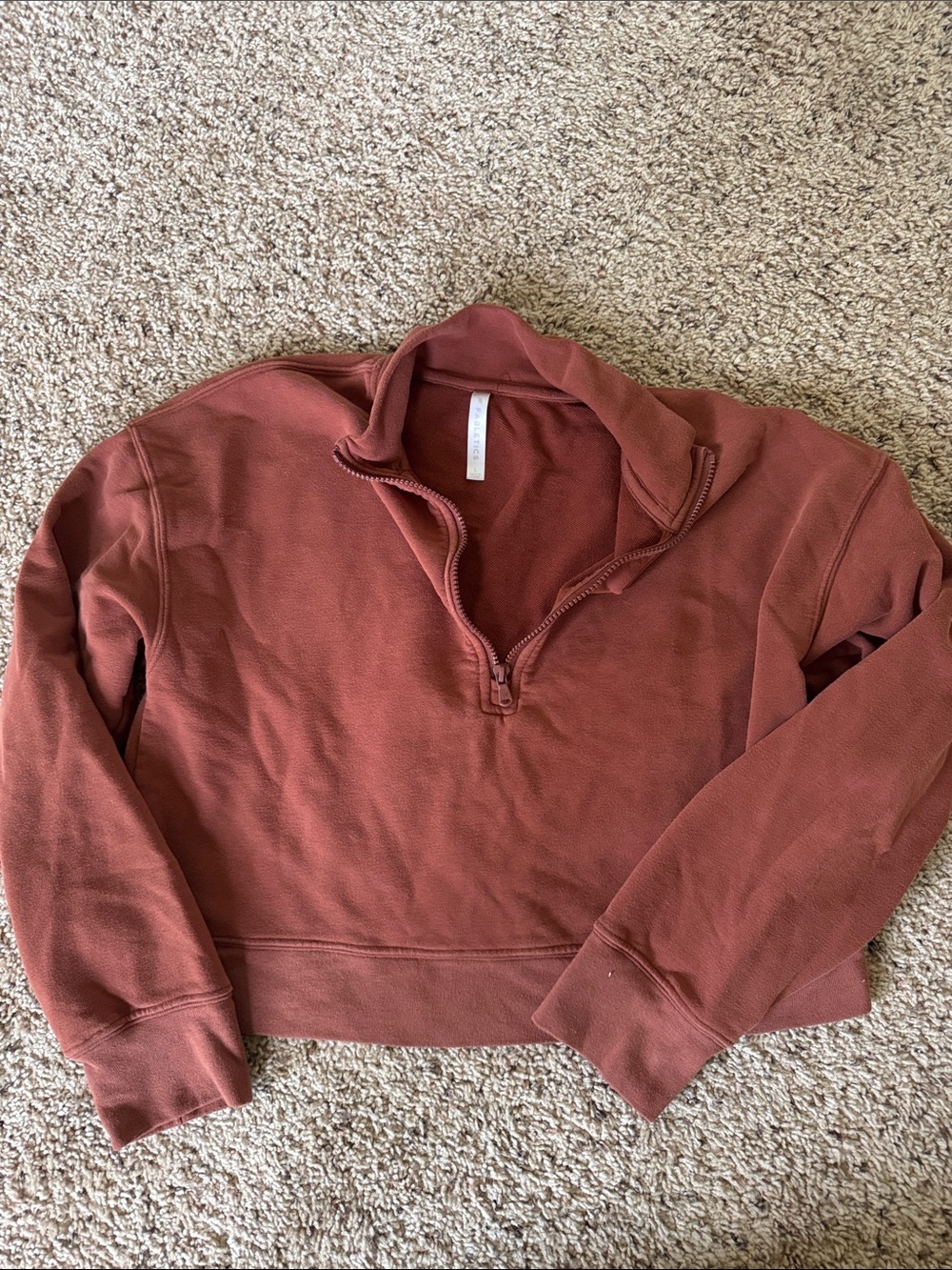 Fabletics Dusty Rose Quarter-Zip Pullover